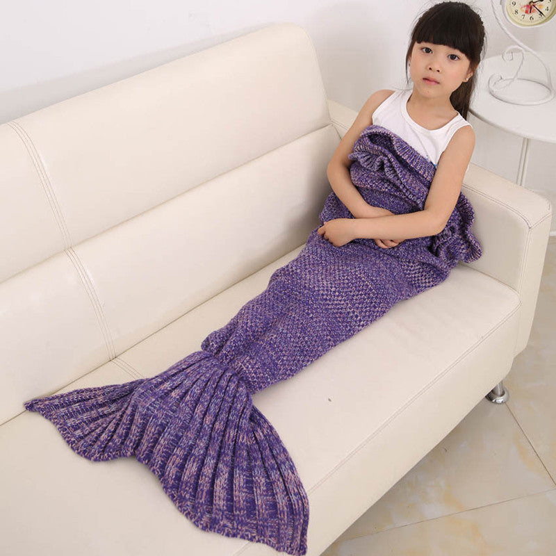 purple mermaid tail blanket