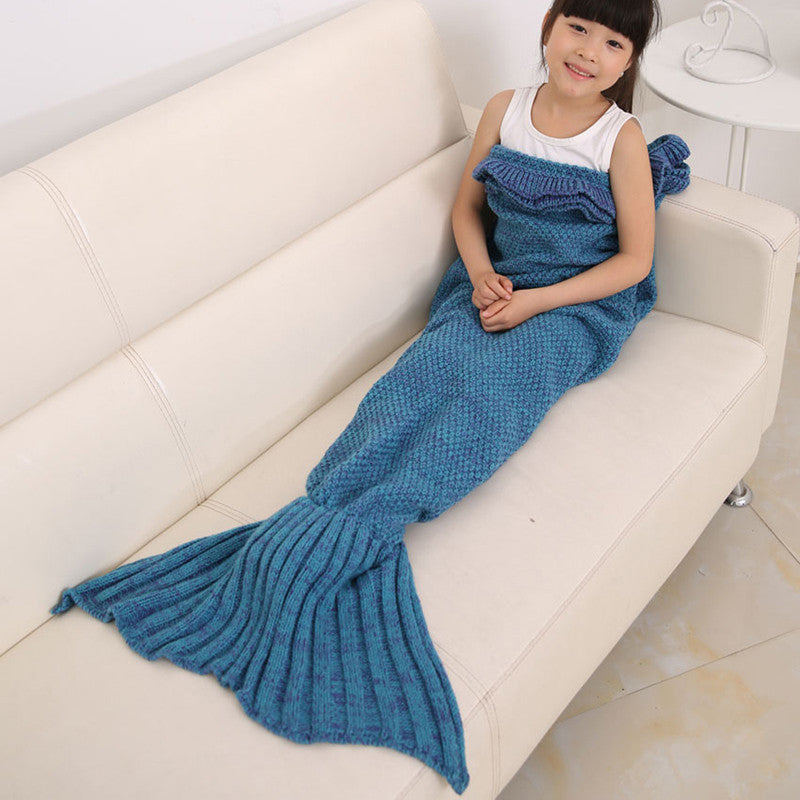 blue mermaid tail blanket