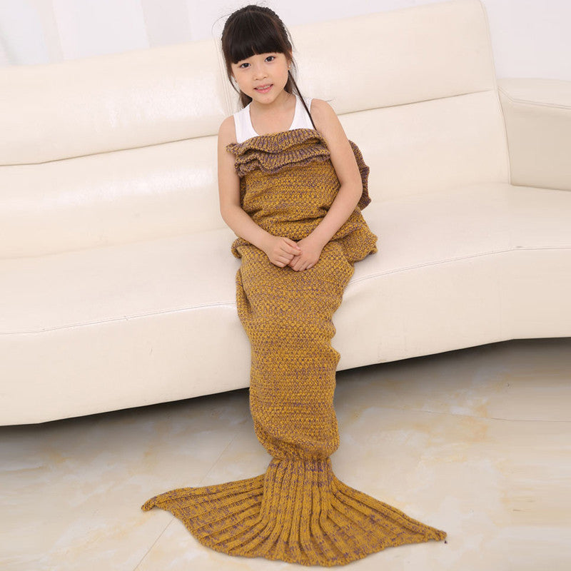 yellow mermaid tail blanket