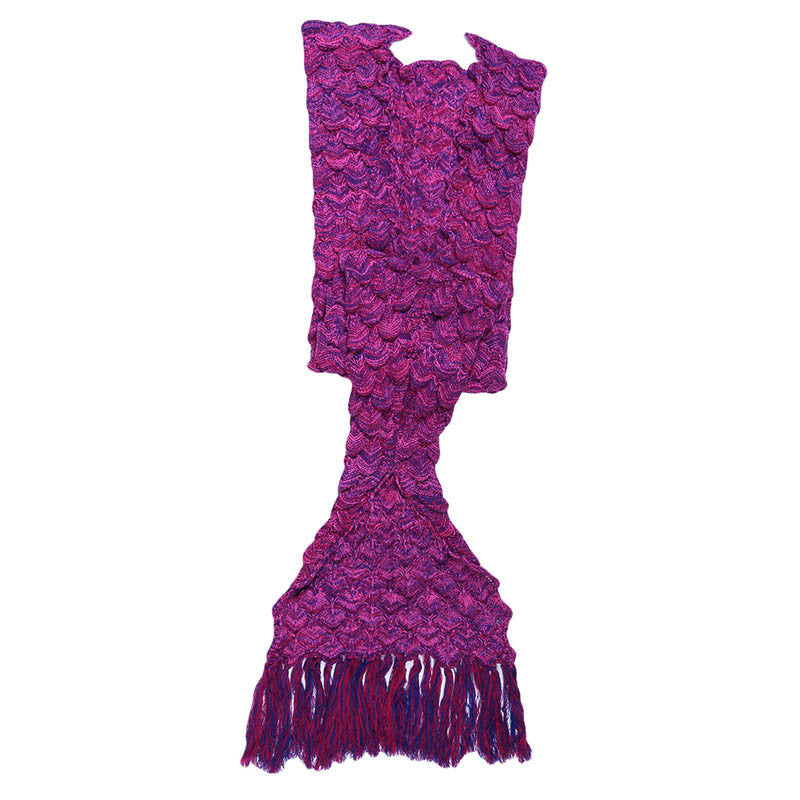 Tassels Purple Mermaid Blanket